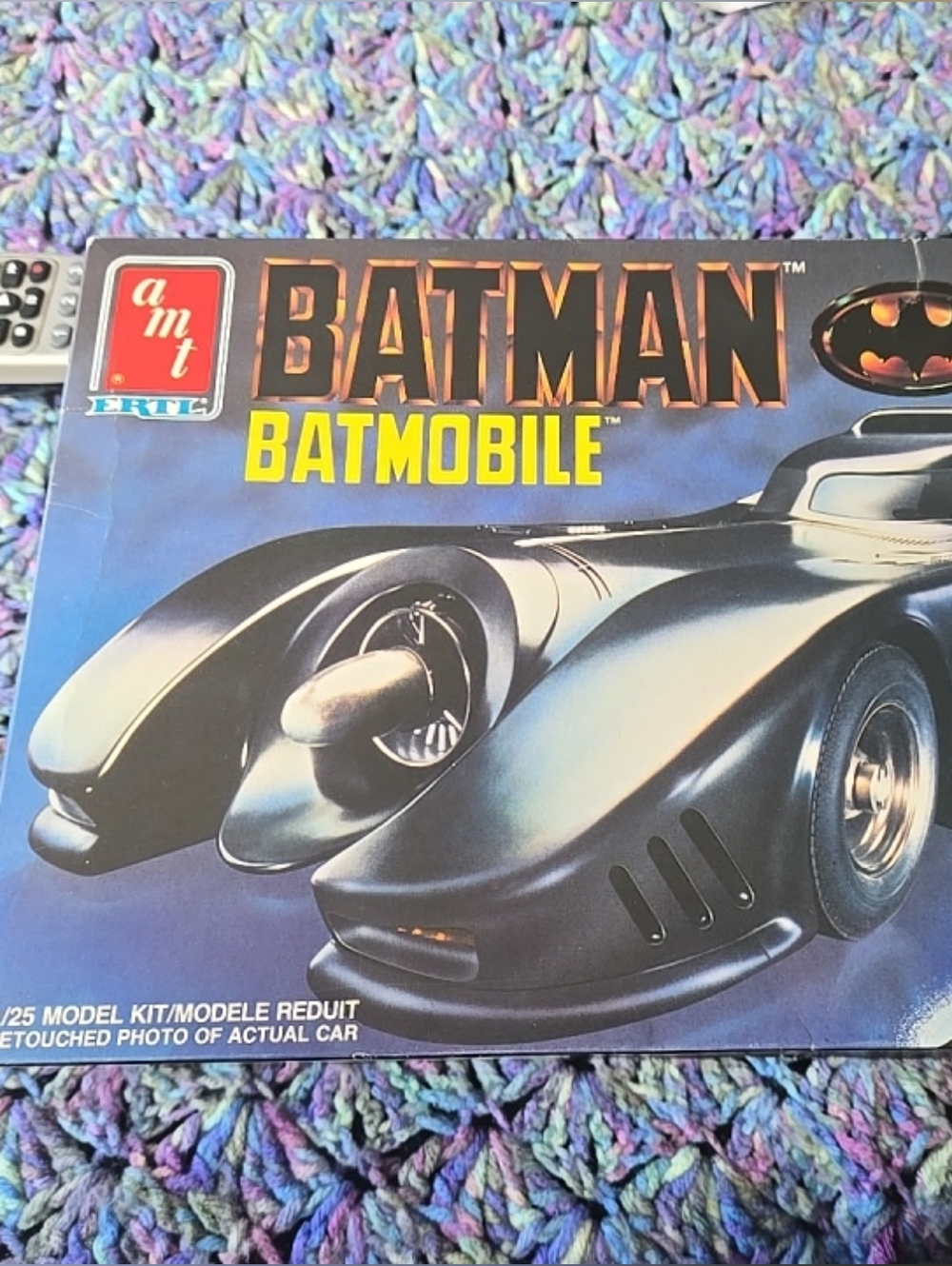 1989 AMT ERTL Batman Batmobile Model Kit 1:25 Scale Black #6877 TM & DC Comics